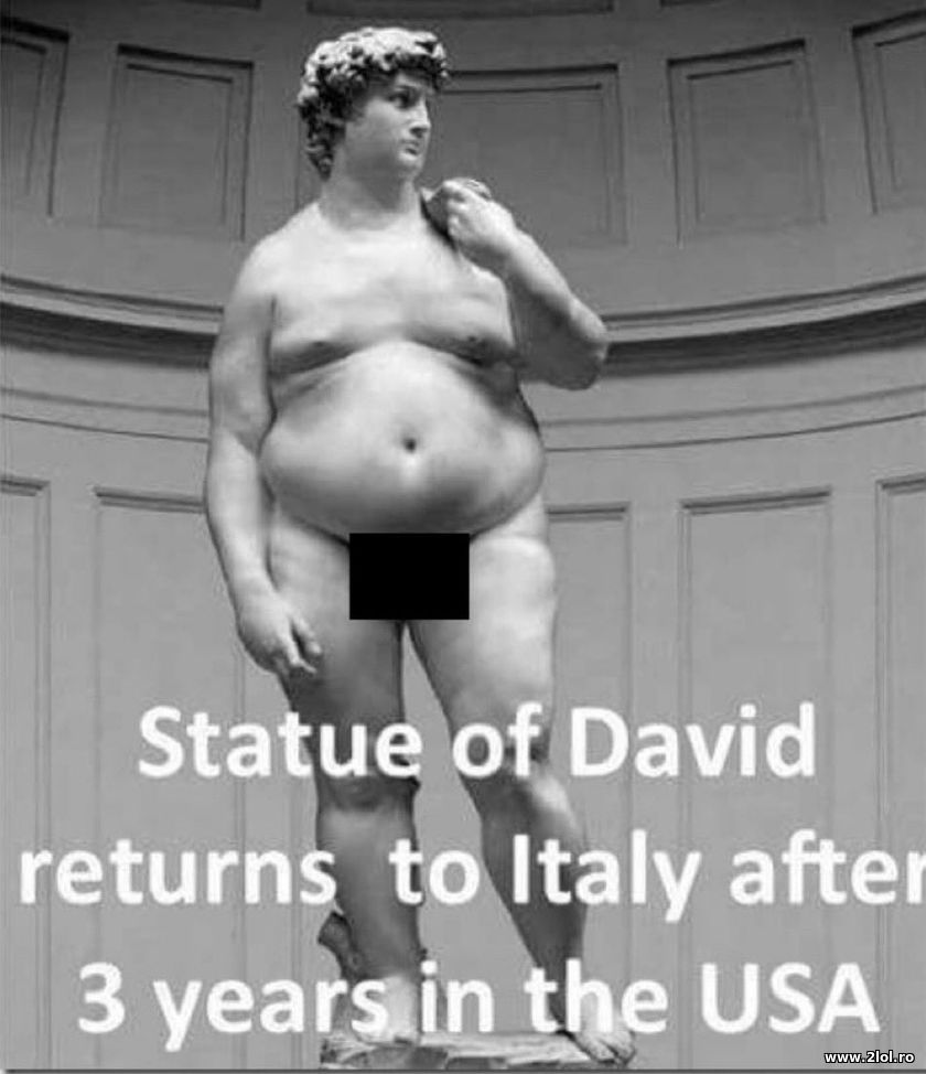 Statue of David returns to Italy after 3 years in | poze haioase