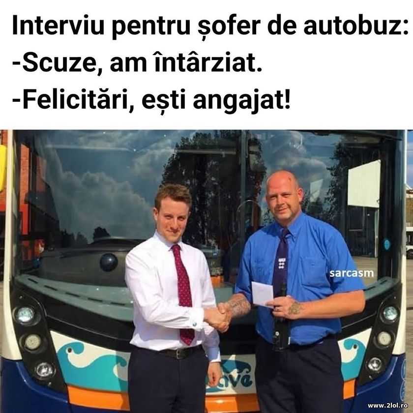 Interviu pentru sofer de autobuz | poze haioase