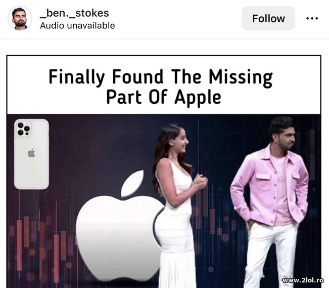 Found the missing part of Apple | poze haioase