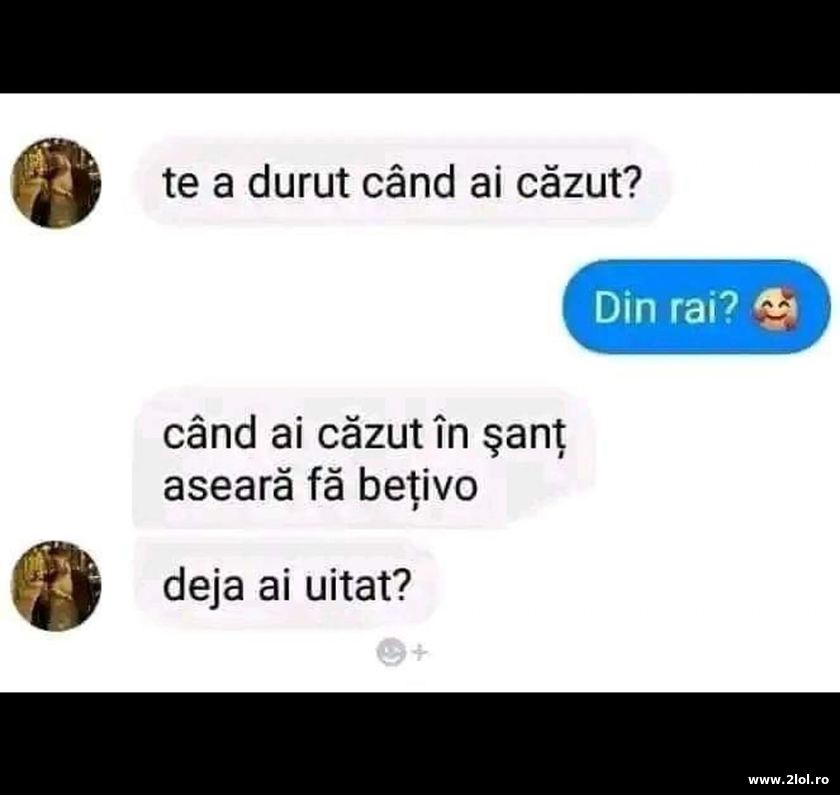 Te-a durut cand ai cazut? | poze haioase