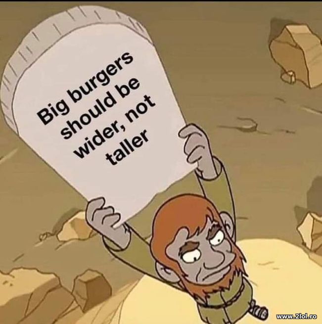 Big burgers should be wider not taller