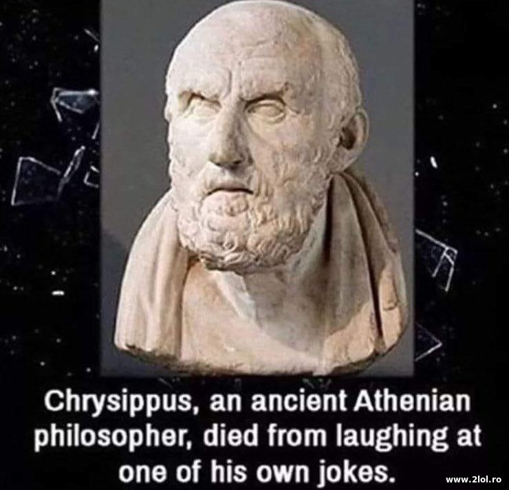 Ancient Athenian philosopher died laughing | poze haioase