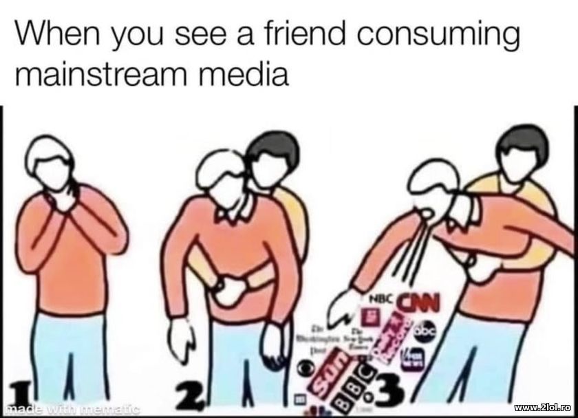 When you see a friend consuming mainstream media | poze haioase