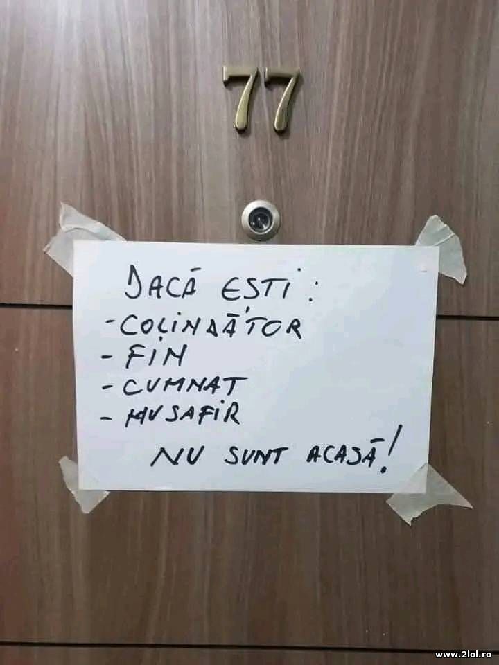 Nu sunt acasa daca | poze haioase