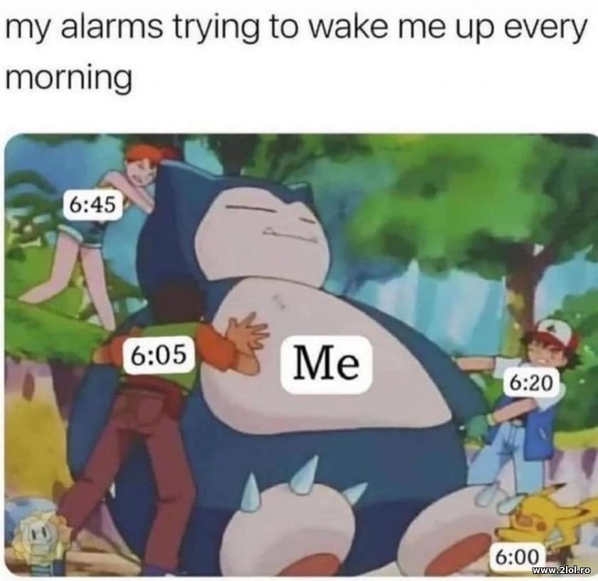 My alarms trying to wake me up every morning | poze haioase