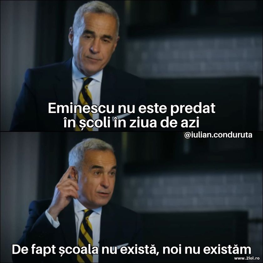 Eminescu nu este predat in scoli - Calin Georgescu | poze haioase