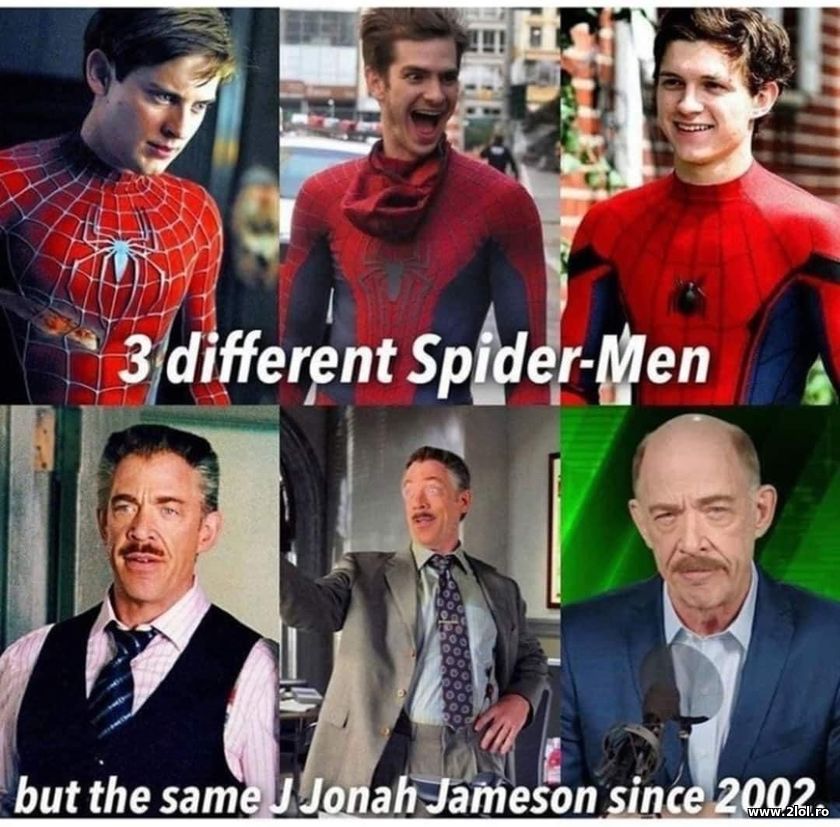 3 different Spider-Men but the same j Jonah Jameso | poze haioase