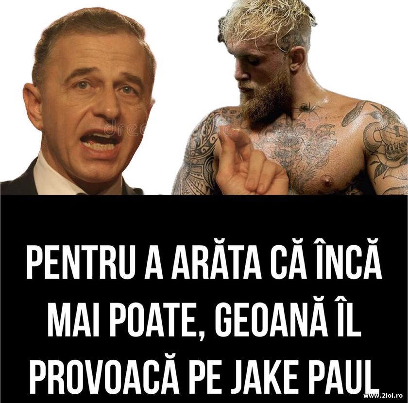 Mircea Geoana il provoaca pe Jake Paul | poze haioase