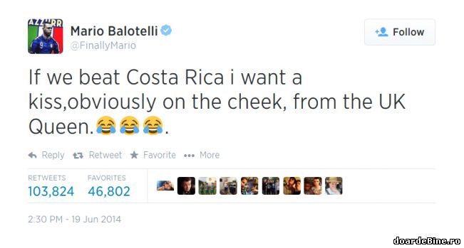 Mario Balotelli vrea un sărut de la Regina Angliei | poze haioase