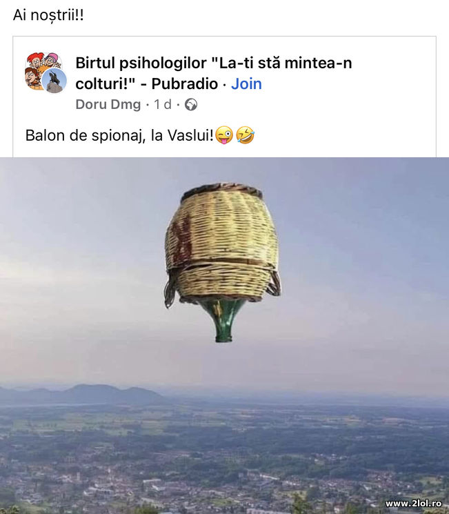 Balon de spionaj, la Vaslui | poze haioase