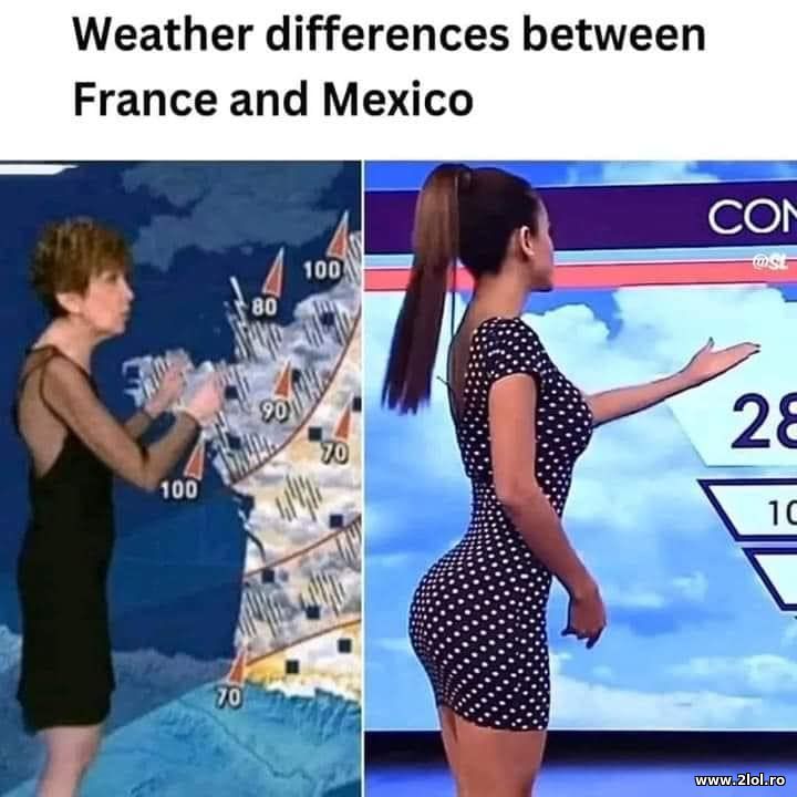 Weather differences between France and Mexico | poze haioase