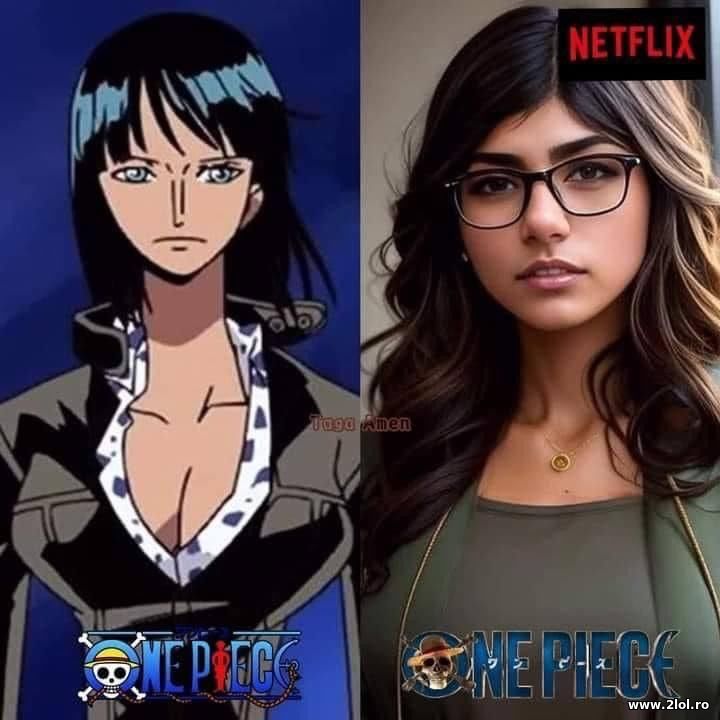 OnePiece manga vs Netflix - Robin - Mia Khalifa | poze haioase