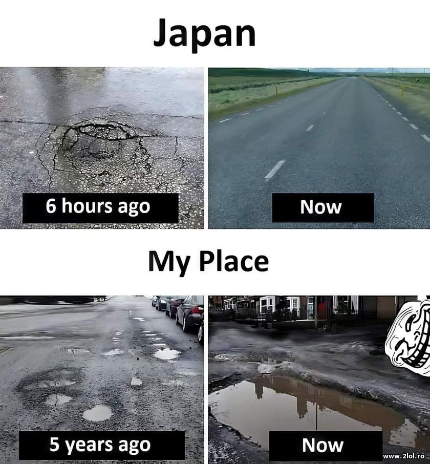 Japan vs my place - roads | poze haioase