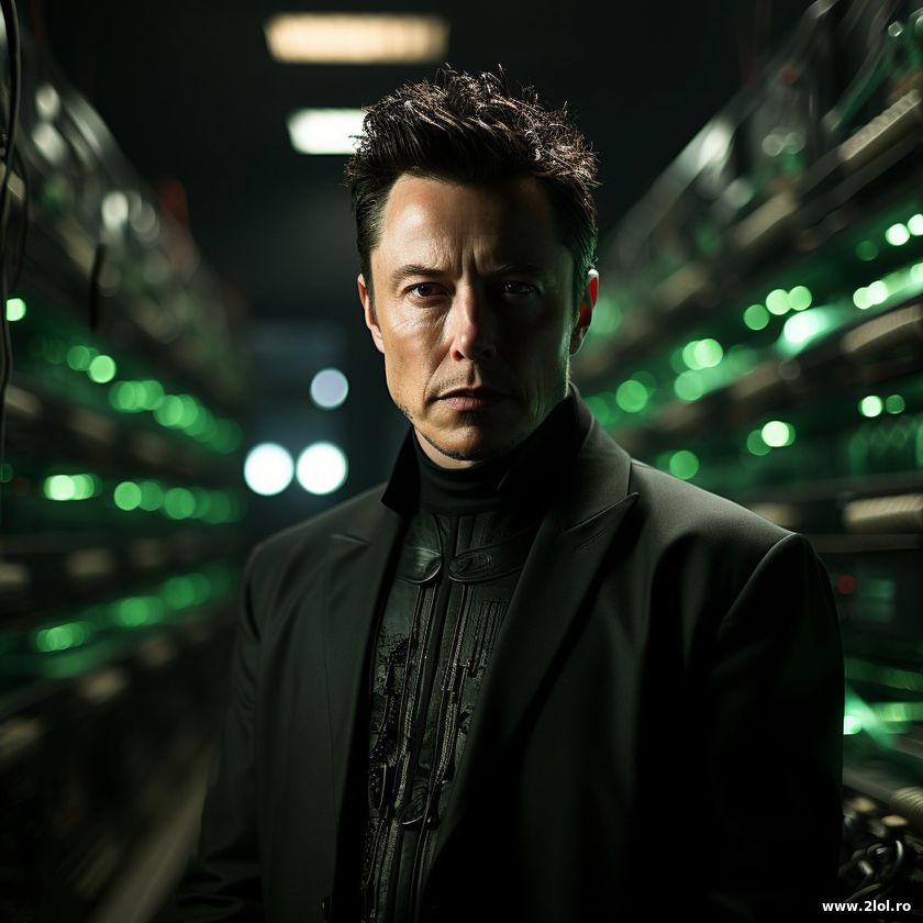Elon Musk matrix style | poze haioase