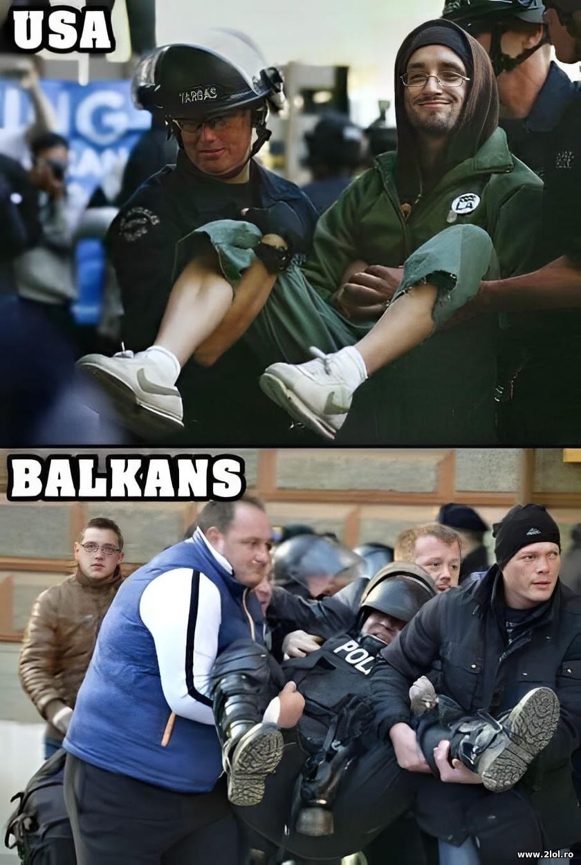 USA Police vs Balkan | poze haioase