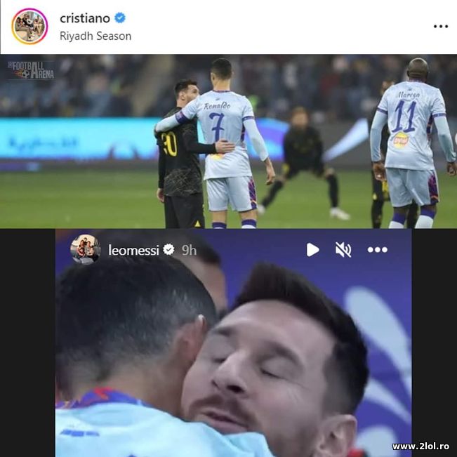 Respect between Ronaldo and Messi | poze haioase