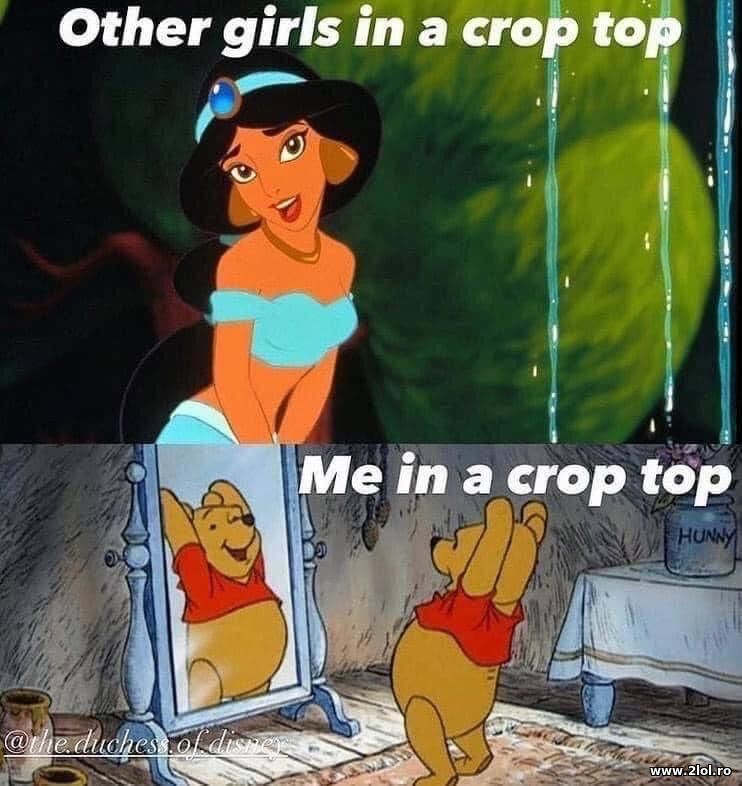 Other girls in a crop top vs me | poze haioase