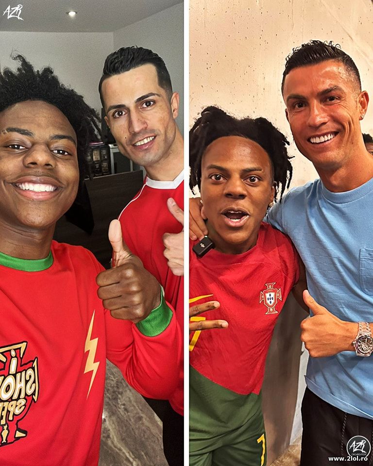 Speed, poza cu fake si real Ronaldo | poze haioase