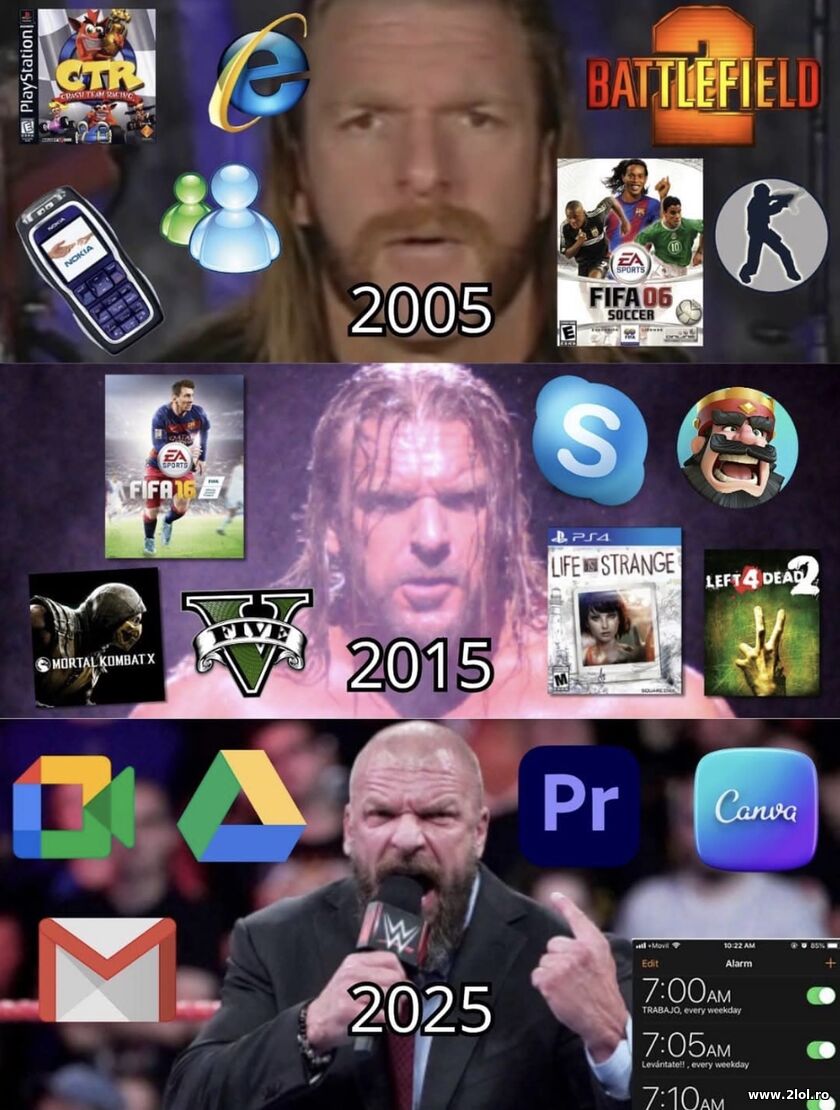 2005 > 2015 > 2025 | poze haioase