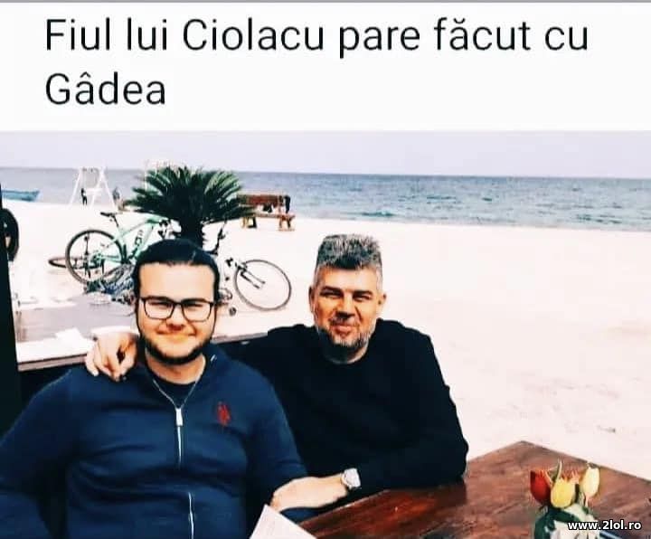 Fiul lui Ciolacu pare facut cu Gadea | poze haioase