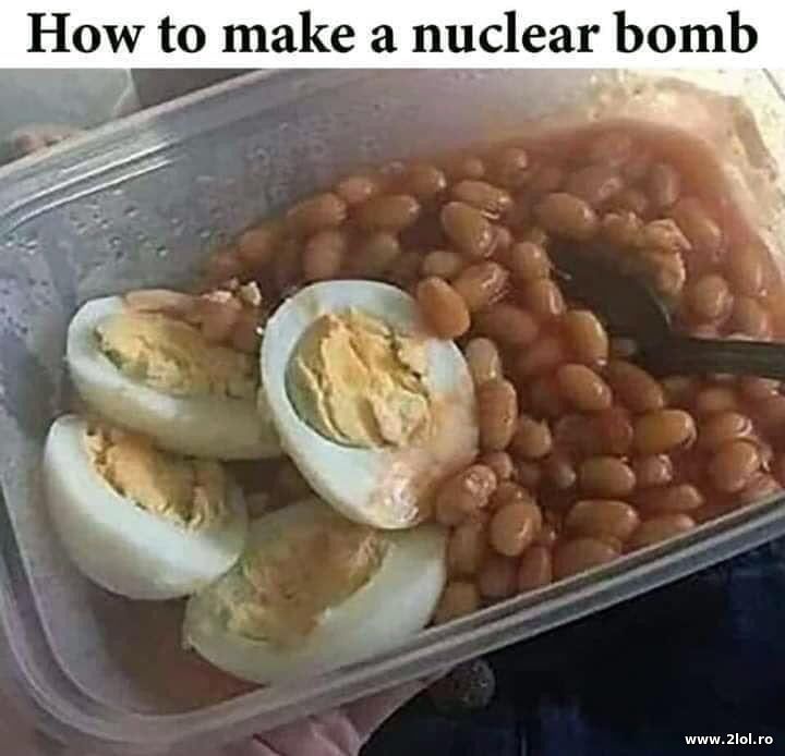 How to make a nuclear bomb with food | poze haioase