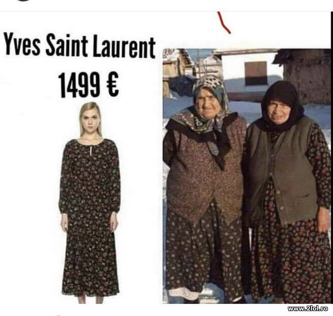 Yves Saint Laurent seamana cu ceva romanesc | poze haioase