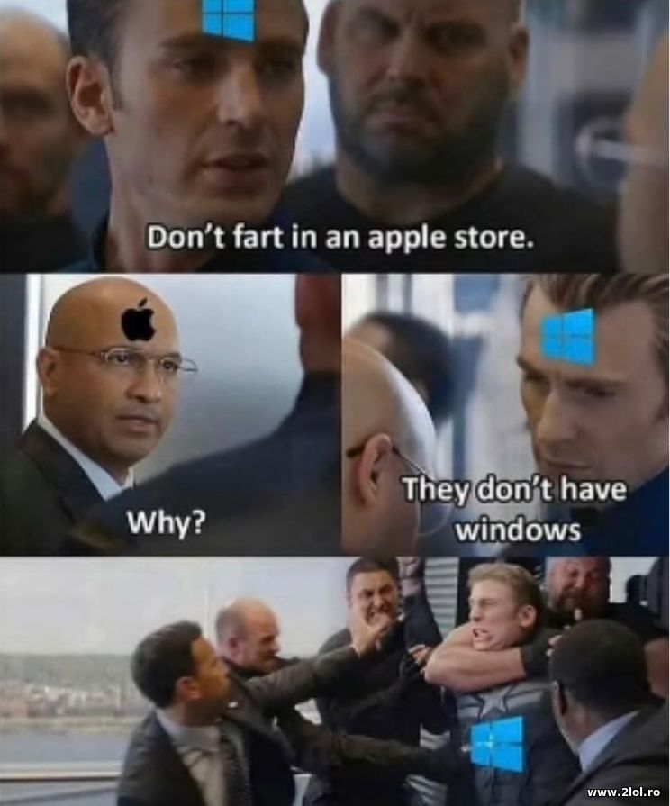 Don't fart in an Apple store | poze haioase