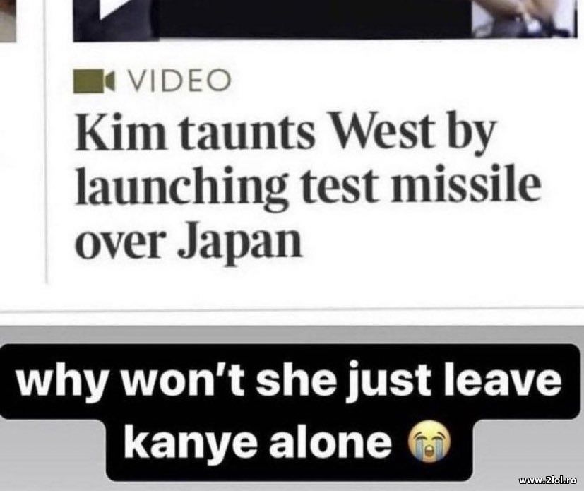 Kim taunts West by launching test missile over Jap | poze haioase