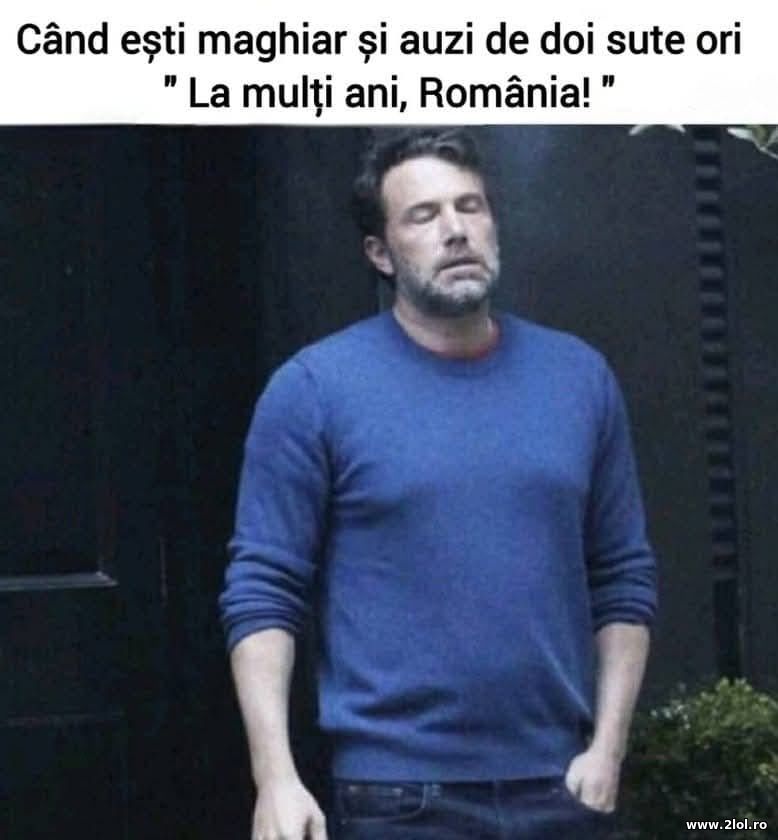 Cand esti maghiar si auzi La multi ani Romania | poze haioase