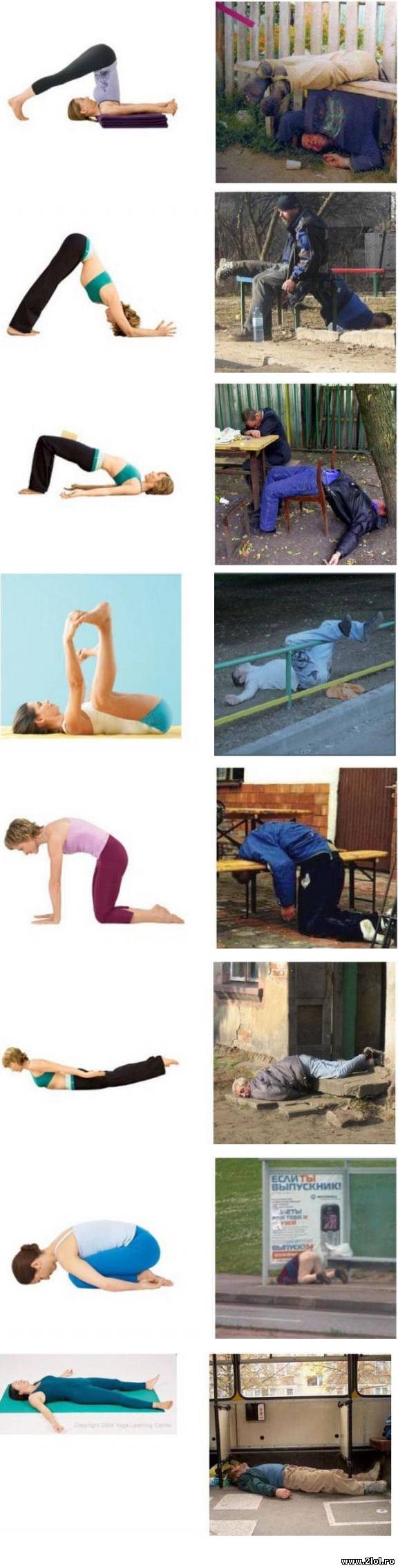 Oamenii încercau să facă nişte exerciţii de yoga | poze haioase