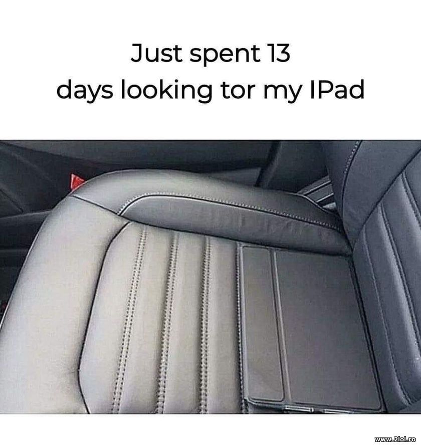 Just spent 13 days looking for my iPad | poze haioase