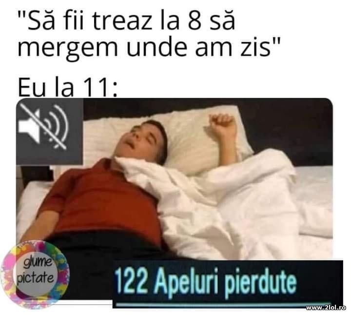 Sa fii treaza la 8 sa mergem unde am zis | poze haioase