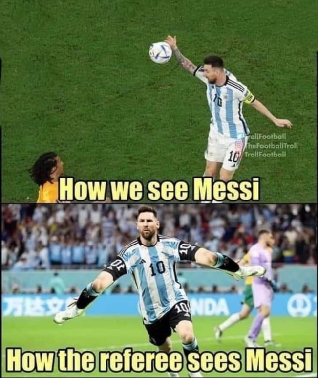 How I see Messi vs the referee | poze haioase