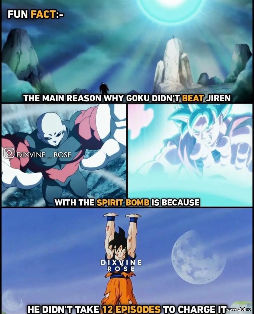 The main reason why Goku didn't beat Jiren | poze haioase
