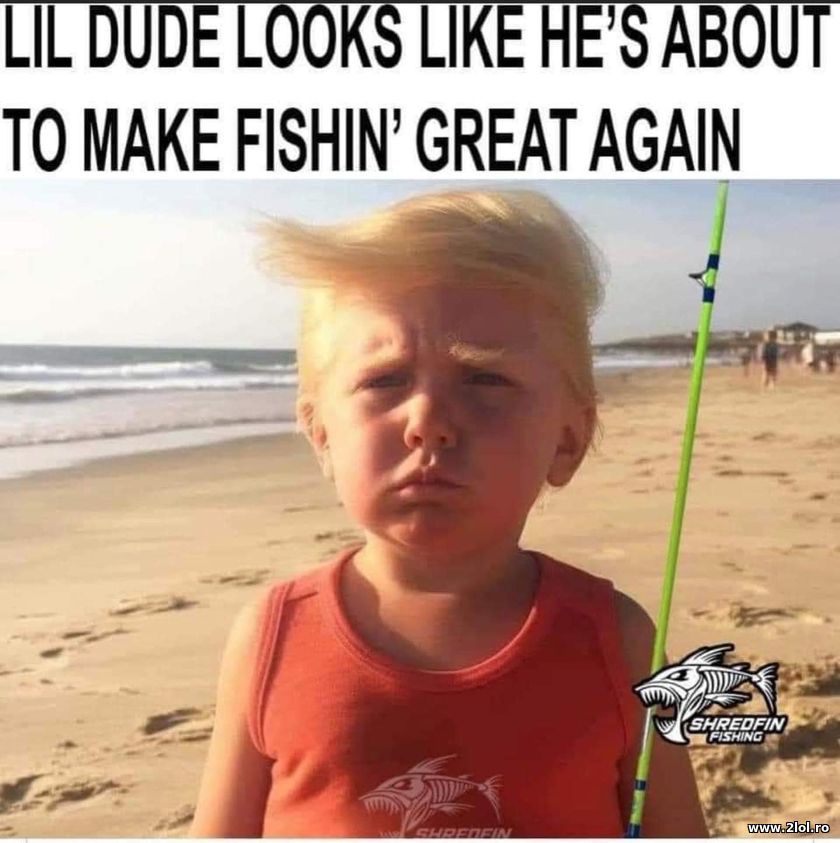 Lill dude looks like he's about to make fishing | poze haioase